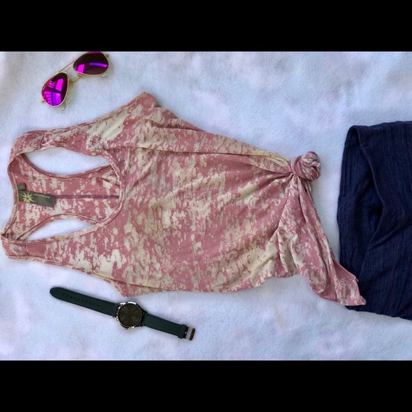Tops - Pink Tie Dye Tank Tops - Pink Tie Dye Tank
